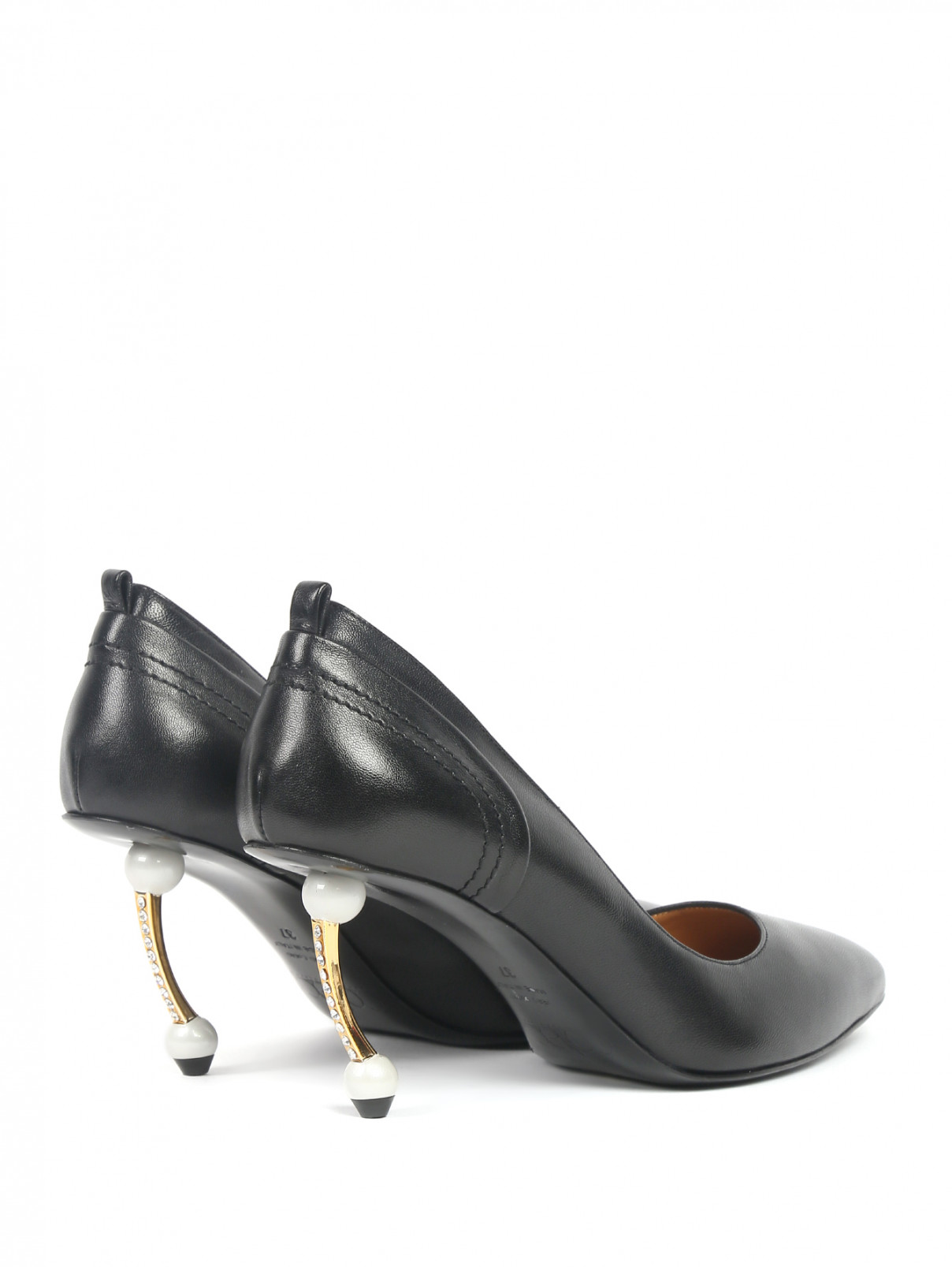 Туфли из кожи с декором Coliac  –  Обтравка2  – Цвет:  Черный