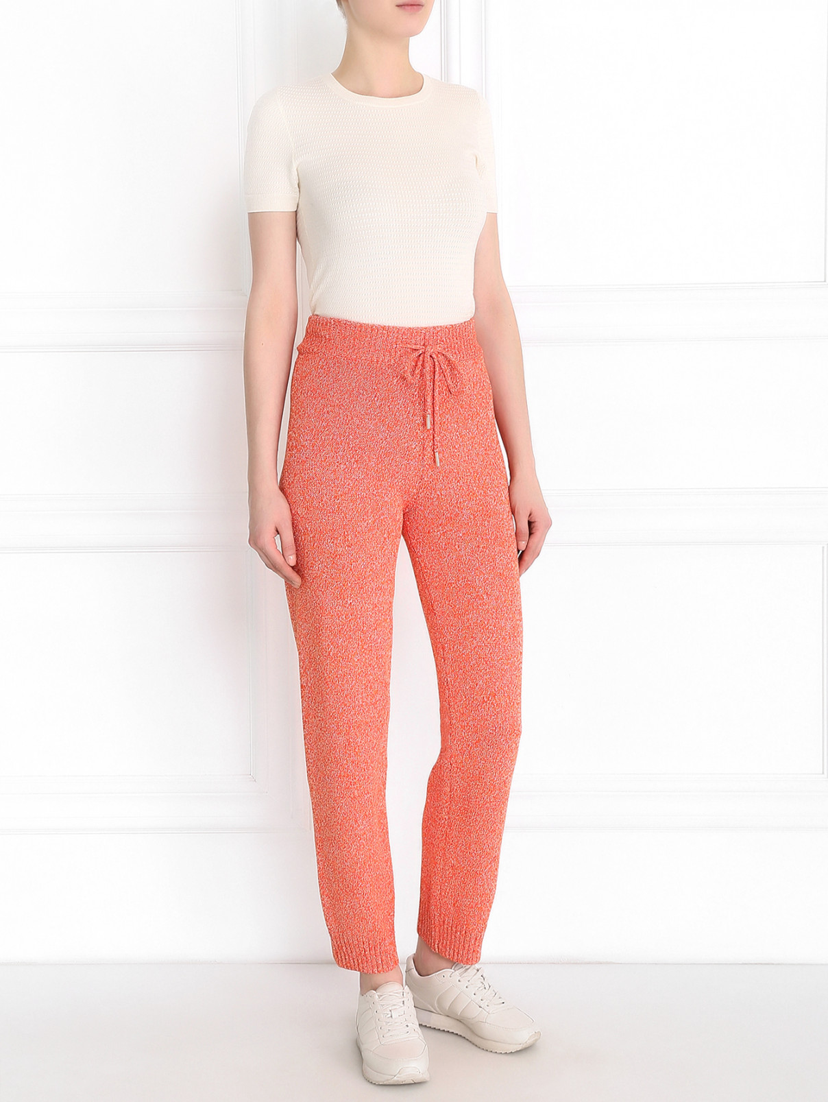 Трикотажные брюки на резинке Edition10  –  Модель Общий вид  – Цвет:  Оранжевый