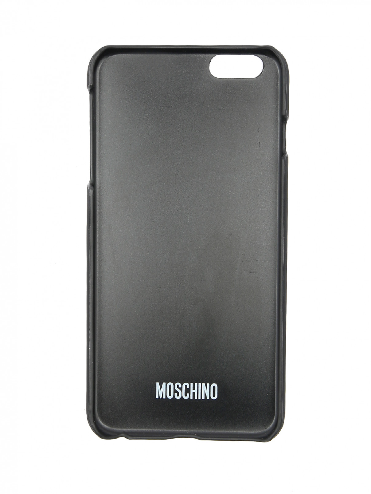 Чехол для iPhone 6/6S Plus с принтом Moschino Couture  –  Обтравка1  – Цвет:  Черный
