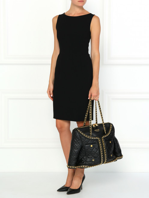 Платье-футляр с вышивкой на спине Moschino Couture - Модель Общий вид