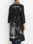 Пальто из фактурной ткани с принтом на спине Maison Margiela  –  Модель Верх-Низ1