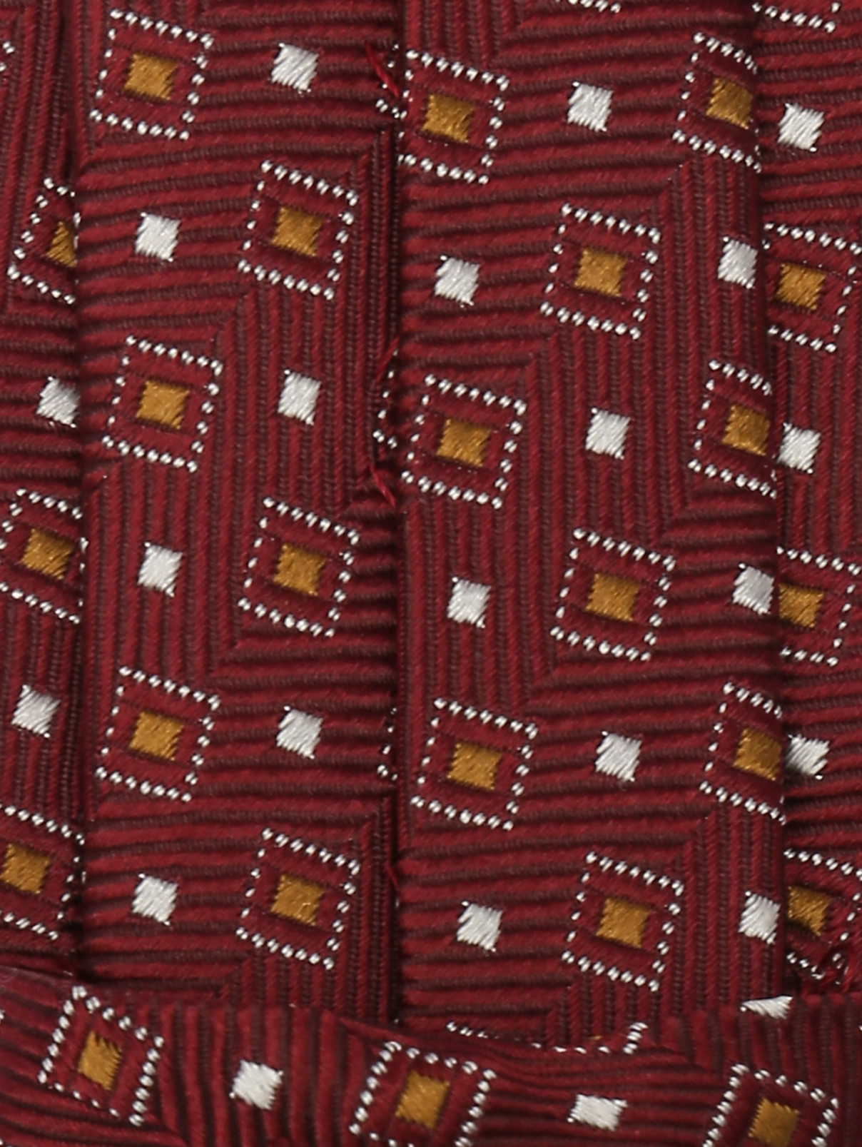 Галстук из шелка с узором Borrelli  –  Деталь  – Цвет:  Красный