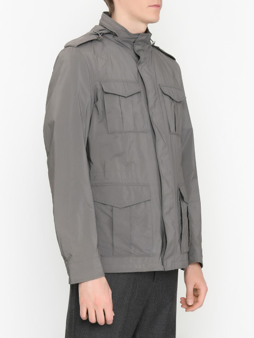 Куртка на молнии с накладными карманами - МодельВерхНиз