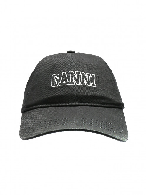 Кепка из хлопка с логотипом  Ganni - Обтравка1