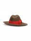 Шляпа шерстяная декорированная репсовой лентой Borsalino  –  Обтравка2