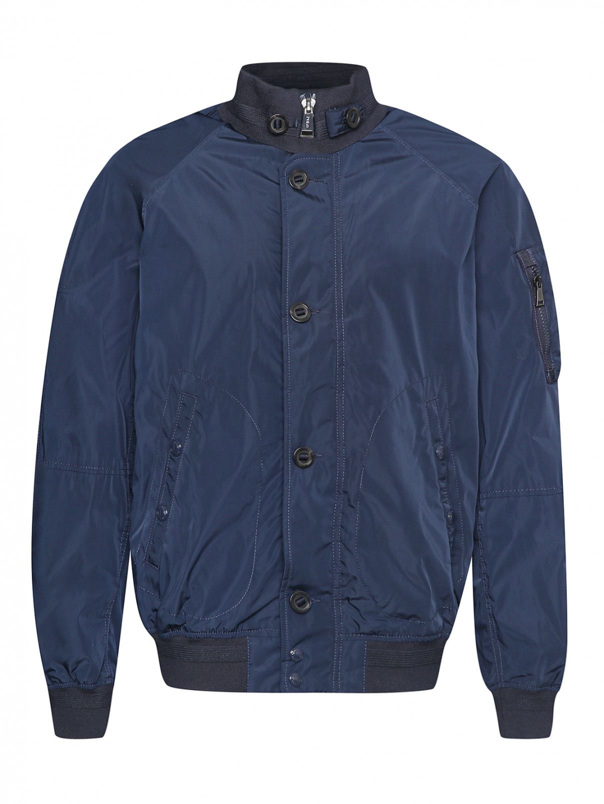 Куртка с резинкой на молнии Polo Ralph Lauren  –  Общий вид  – Цвет:  Синий