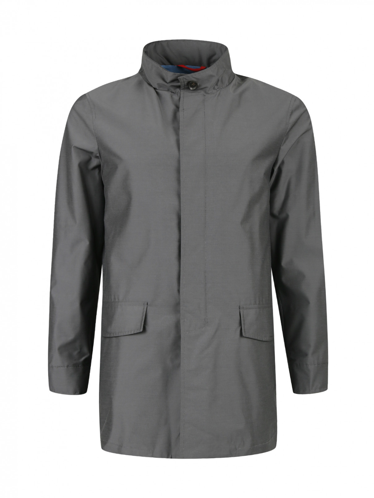 Куртка на молнии Isaia  –  Общий вид  – Цвет:  Серый