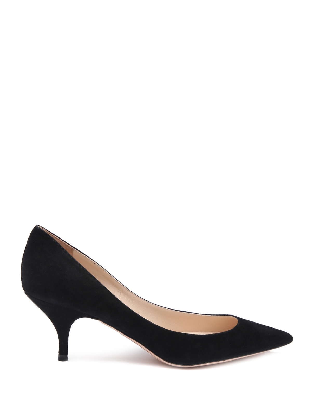 Туфли из замши на среднем каблуке Nina Ricci  –  Обтравка1  – Цвет:  Черный