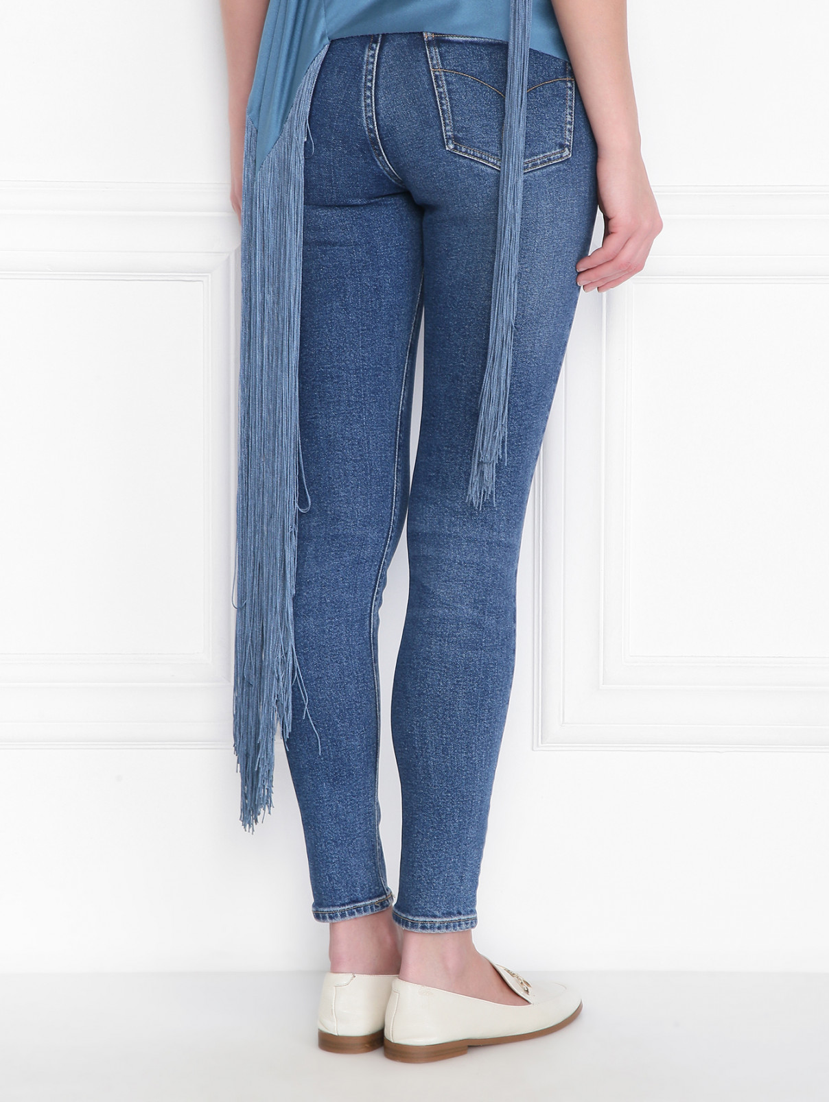 Джинсы из смешанного хлопка Calvin Klein Jeans  –  МодельВерхНиз1  – Цвет:  Синий