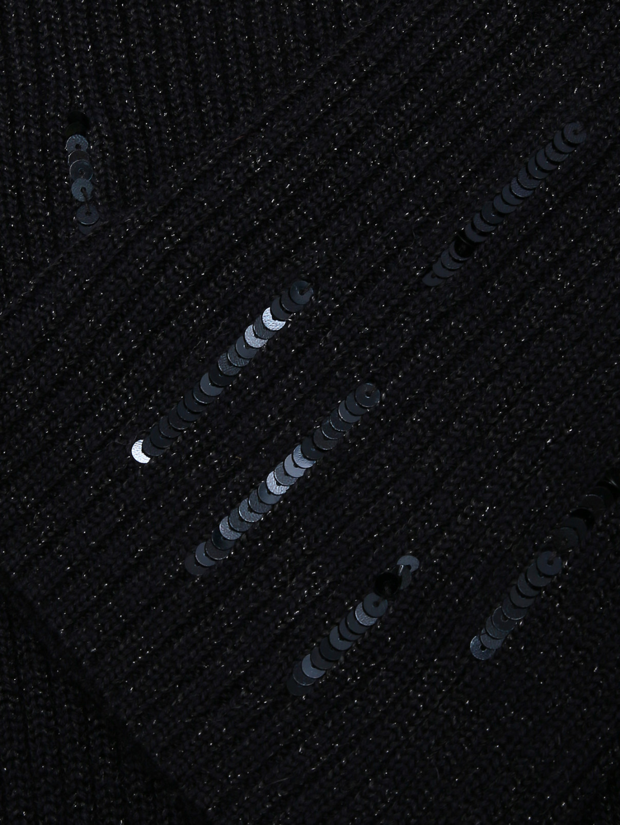 Удлиненный джемпер с пайетками Zadig&Voltaire  –  Деталь1  – Цвет:  Черный