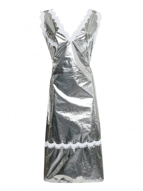 Фартук с металлическим отливом и кружевом Calvin Klein 205W39NYC - Общий вид