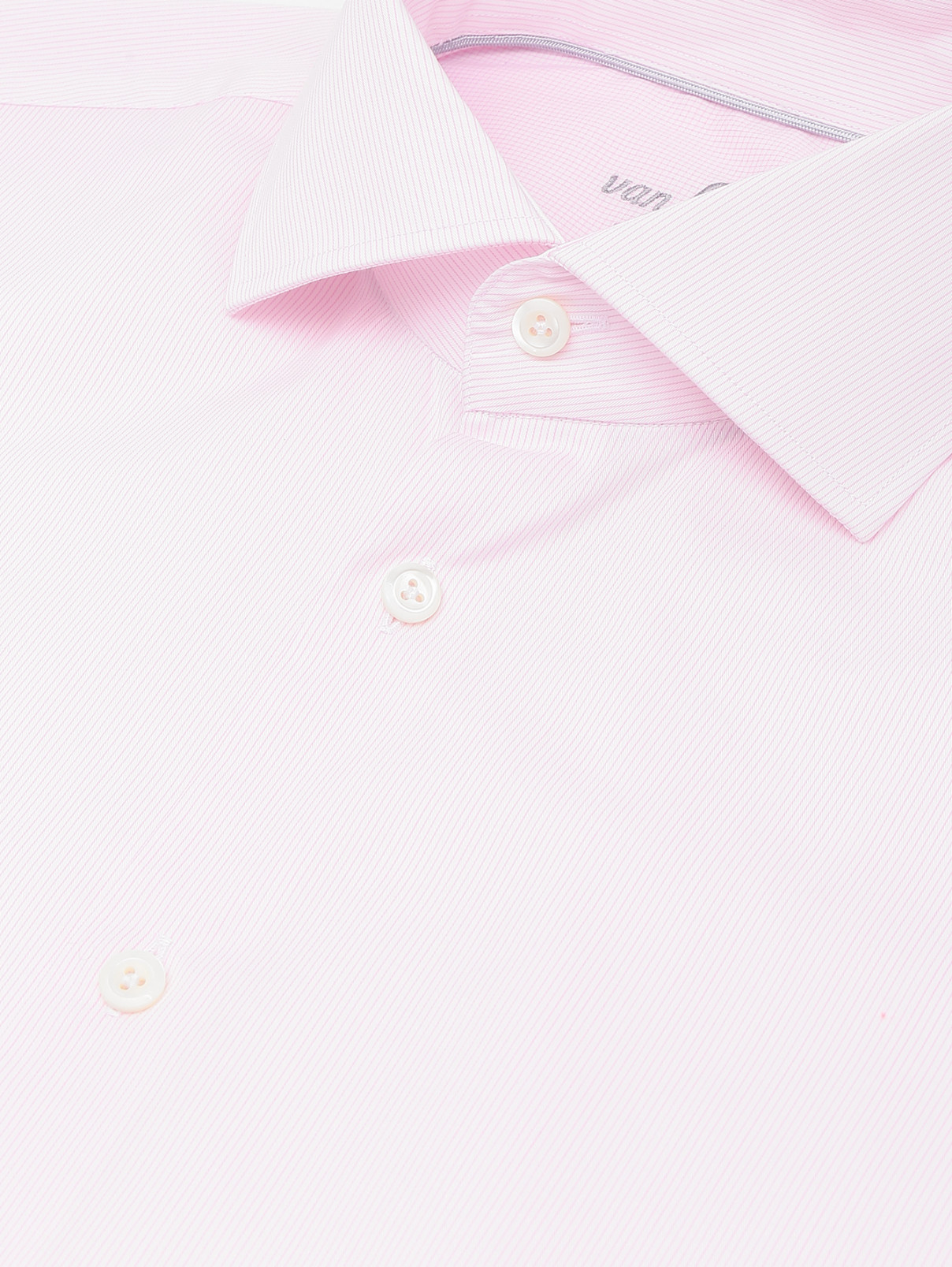 Рубашка из хлопка с узором "полоска" Van Laack  –  Деталь  – Цвет:  Розовый