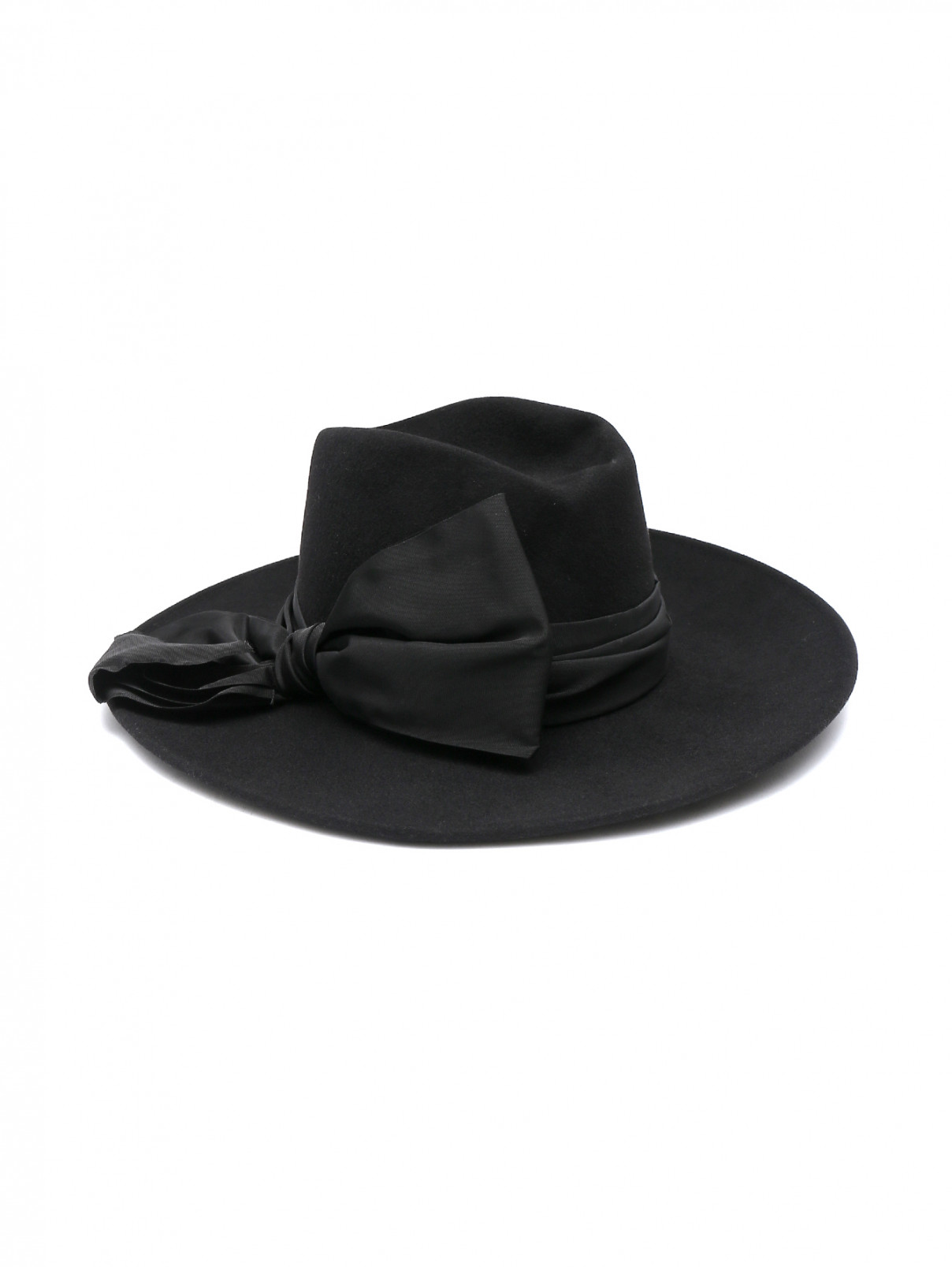 Шляпа шерстяная с бантом Eugenia Kim  –  Обтравка1  – Цвет:  Черный