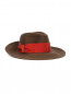 Шляпа шерстяная декорированная репсовой лентой Borsalino  –  Общий вид