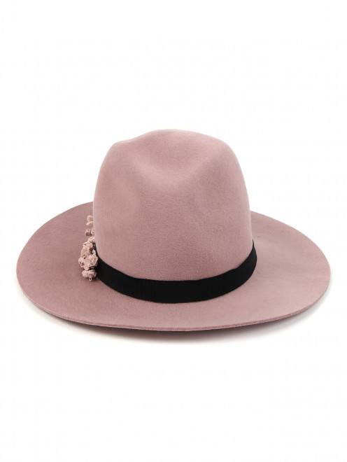 Шляпа из шерсти с декоративной отделкой - Обтравка1