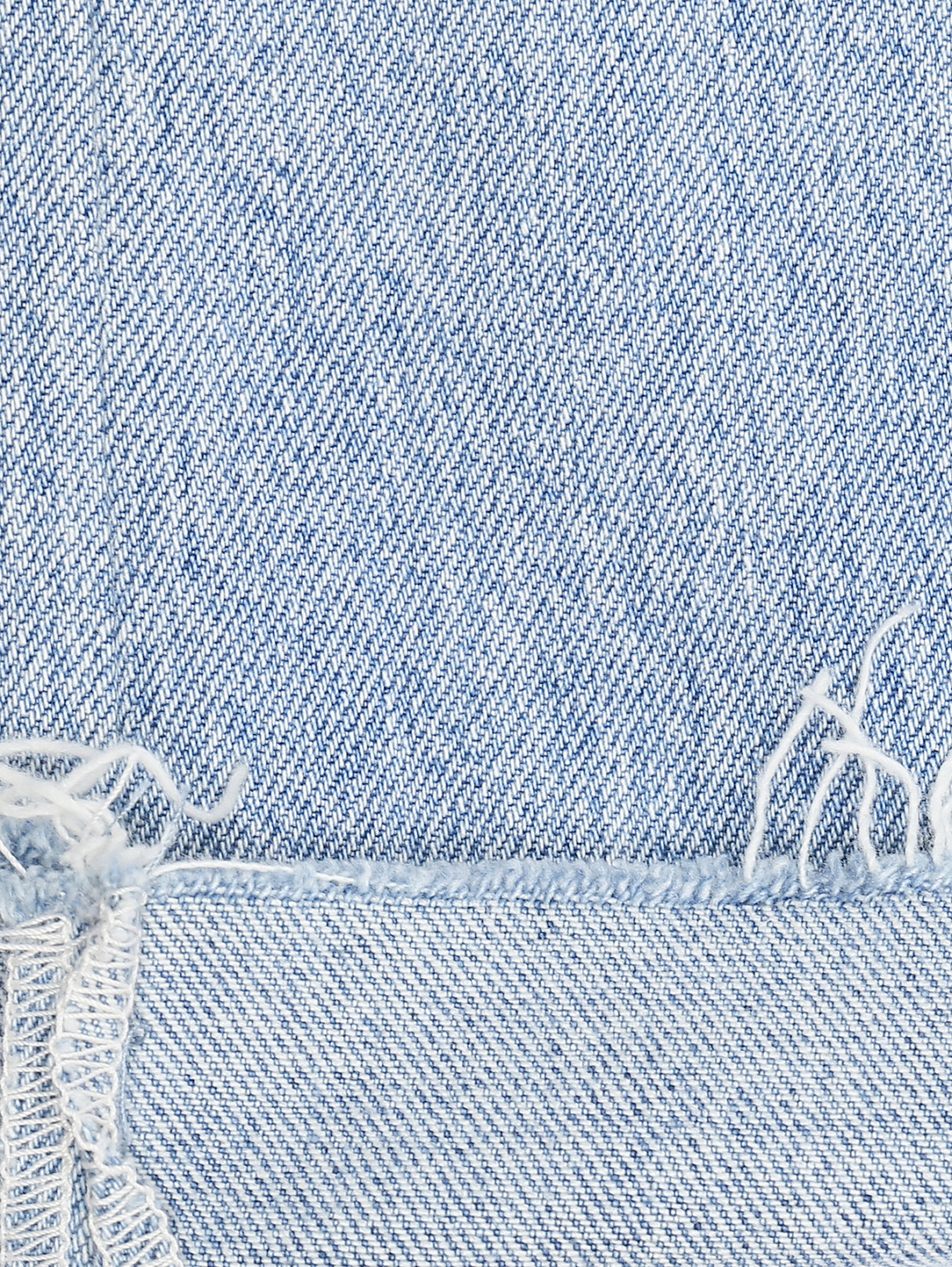 Джинсы из светлого денима с необработанным краем Re/Done  –  Деталь2  – Цвет:  Синий