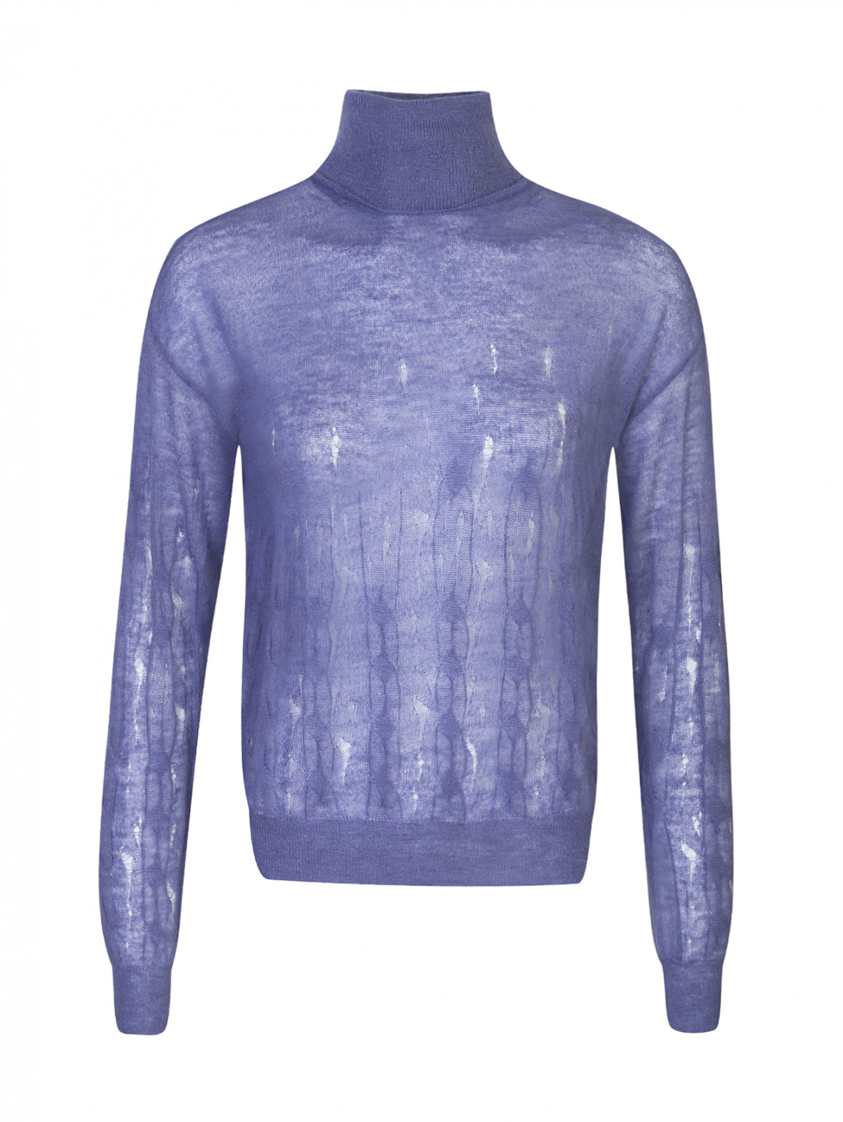 Свитер из шерсти и мохера Nina Ricci  –  Общий вид  – Цвет:  Фиолетовый