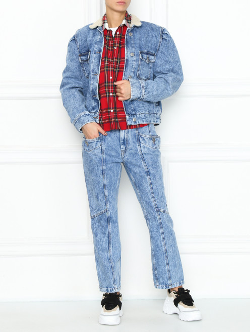 Укороченные джинсы с карманами Isabel Marant - МодельОбщийВид