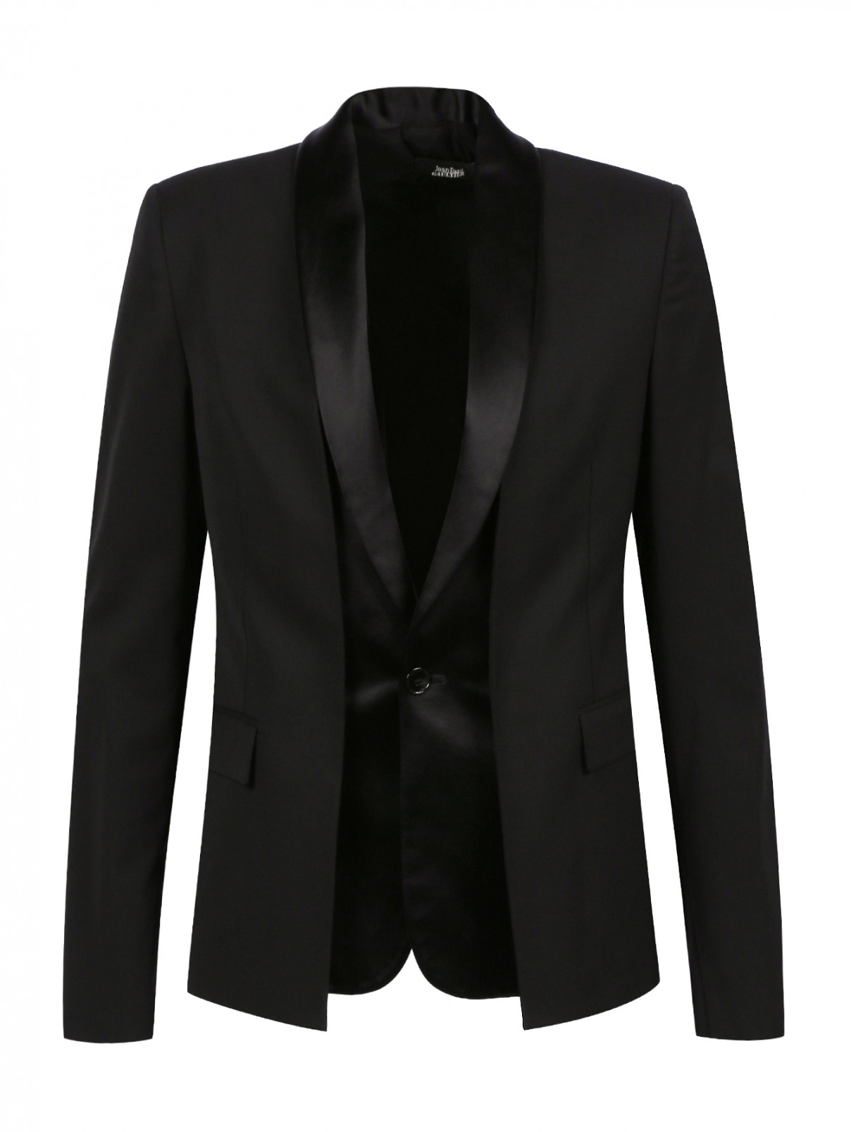 Пиджак из шерсти с отстегивающимся жилетом Jean Paul Gaultier  –  Общий вид  – Цвет:  Черный