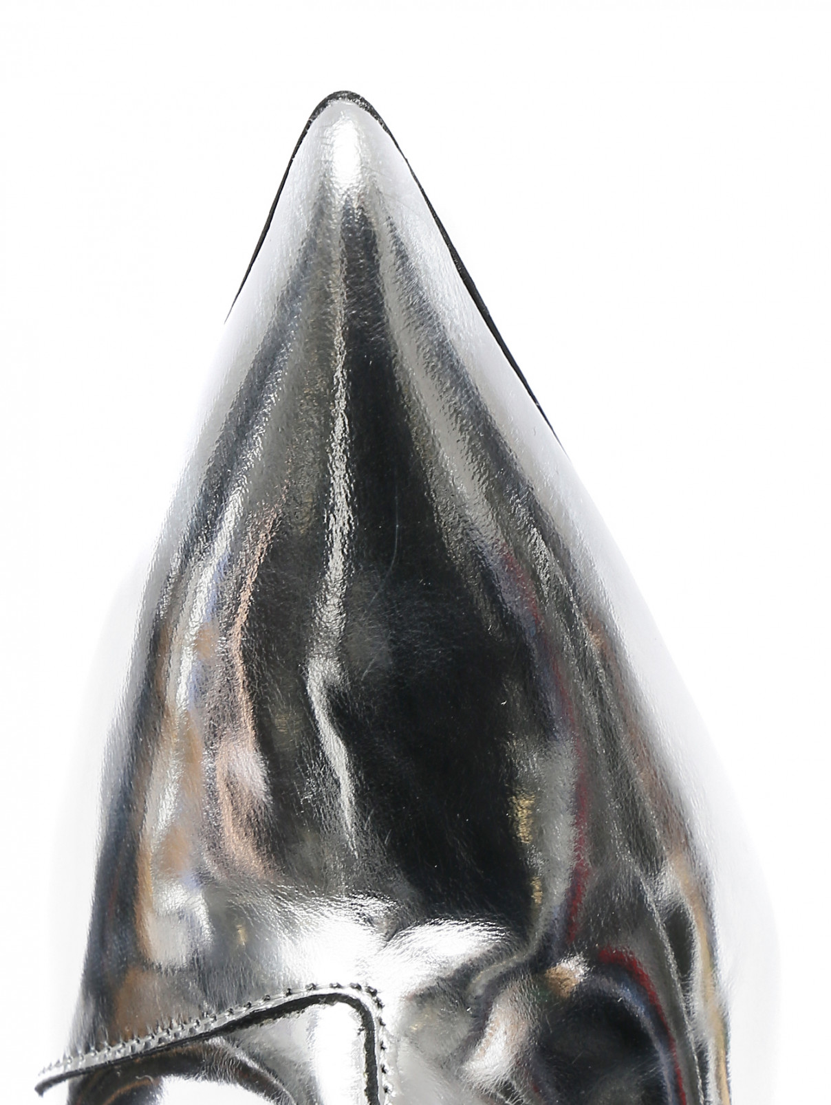 Ботфорты из кожи на шпильке Balenciaga  –  Обтравка3  – Цвет:  Металлик