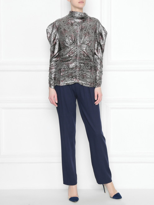Блуза шелковая с узором Isabel Marant - МодельОбщийВид