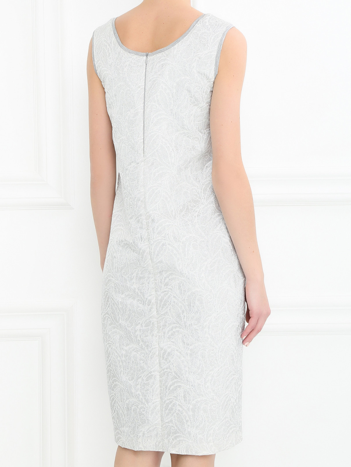 Платье без рукавов с узором S Max Mara  –  МодельВерхНиз1  – Цвет:  Серый