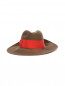 Шляпа шерстяная декорированная репсовой лентой Borsalino  –  Обтравка1