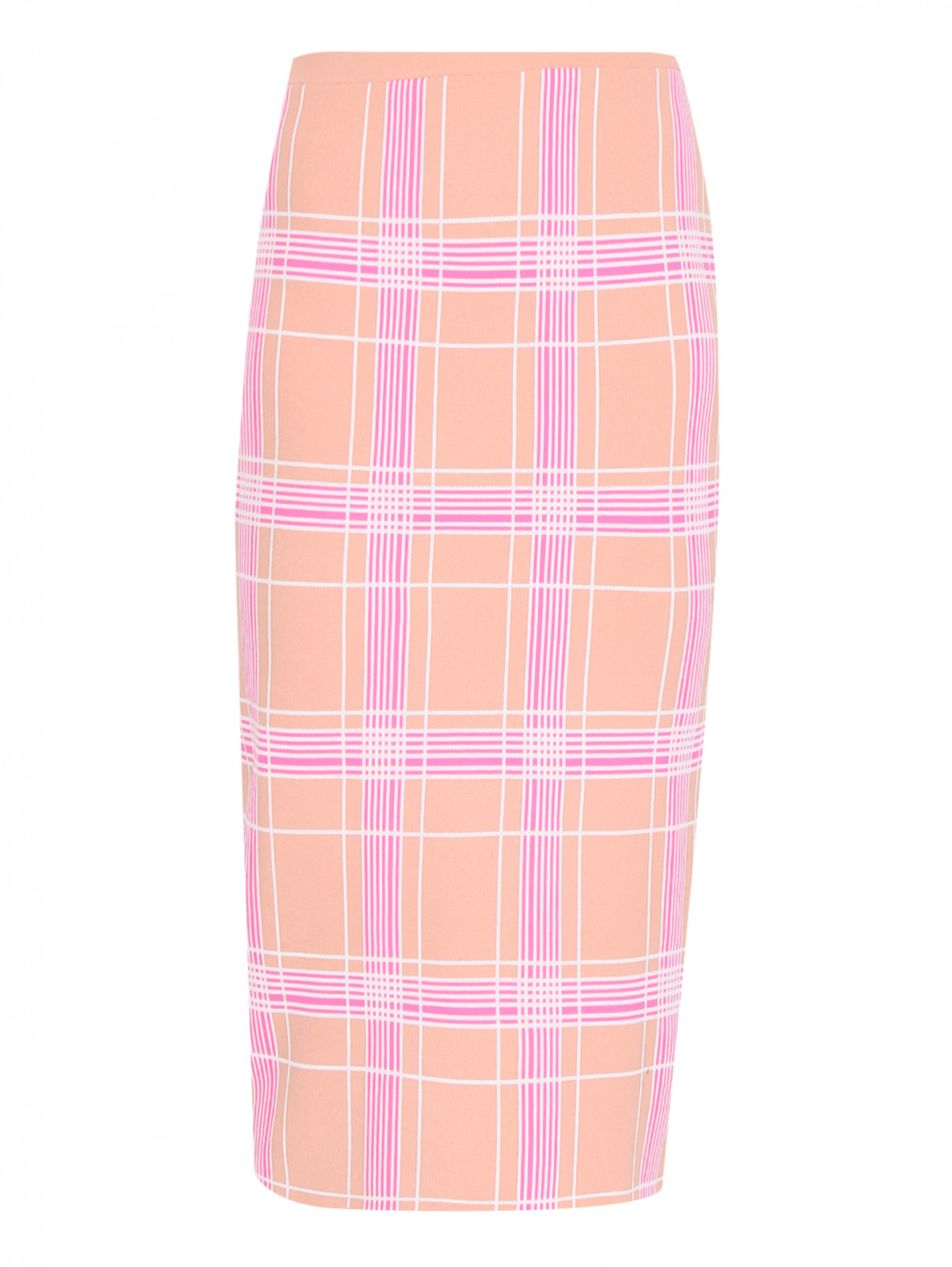 Трикотажная юбка с узором Essentiel Antwerp  –  Общий вид  – Цвет:  Бежевый